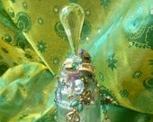 Mystic Aqua Spirit Jar, Incantation Office Desk Jewelry
