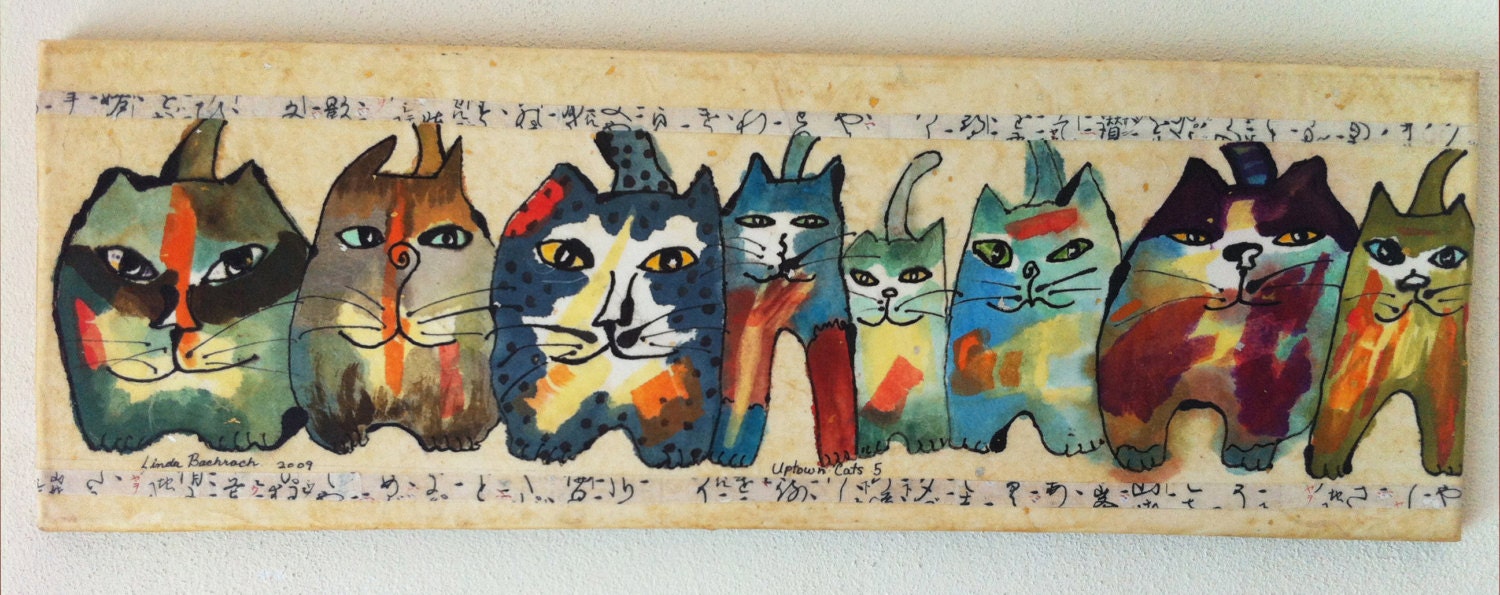 Original Cat Art - Uptown Cats 5