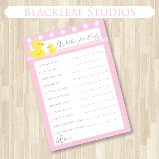 I Wish Baby Shower Game/Activity Baby Advice Shower Wishes Printable Card Game - Digital File - Print your Own Il_170x135