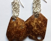 Clairely Upcycyled NATURALS - Coconut Diamond earrings