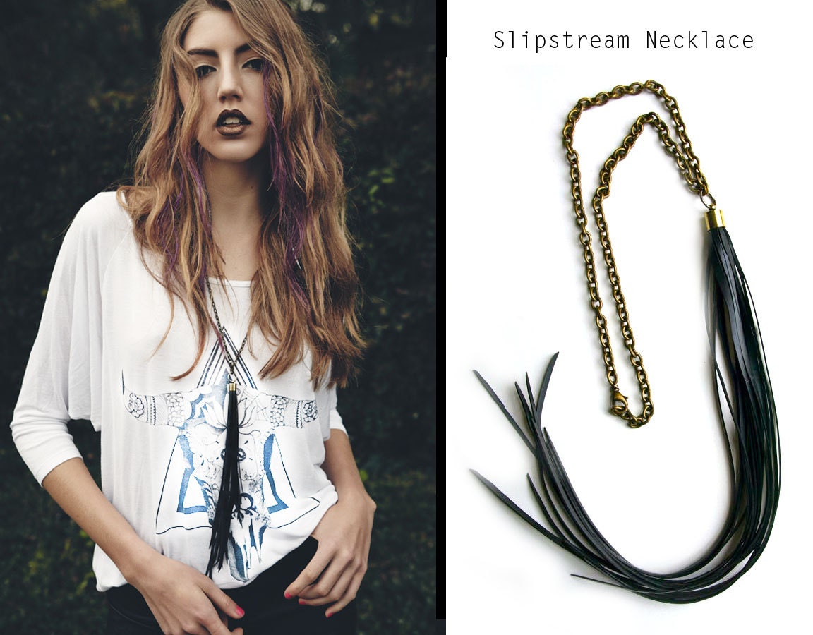 SLIPSTREAM - Recycled Bike Inner tube Necklace - ecoFABULOUS