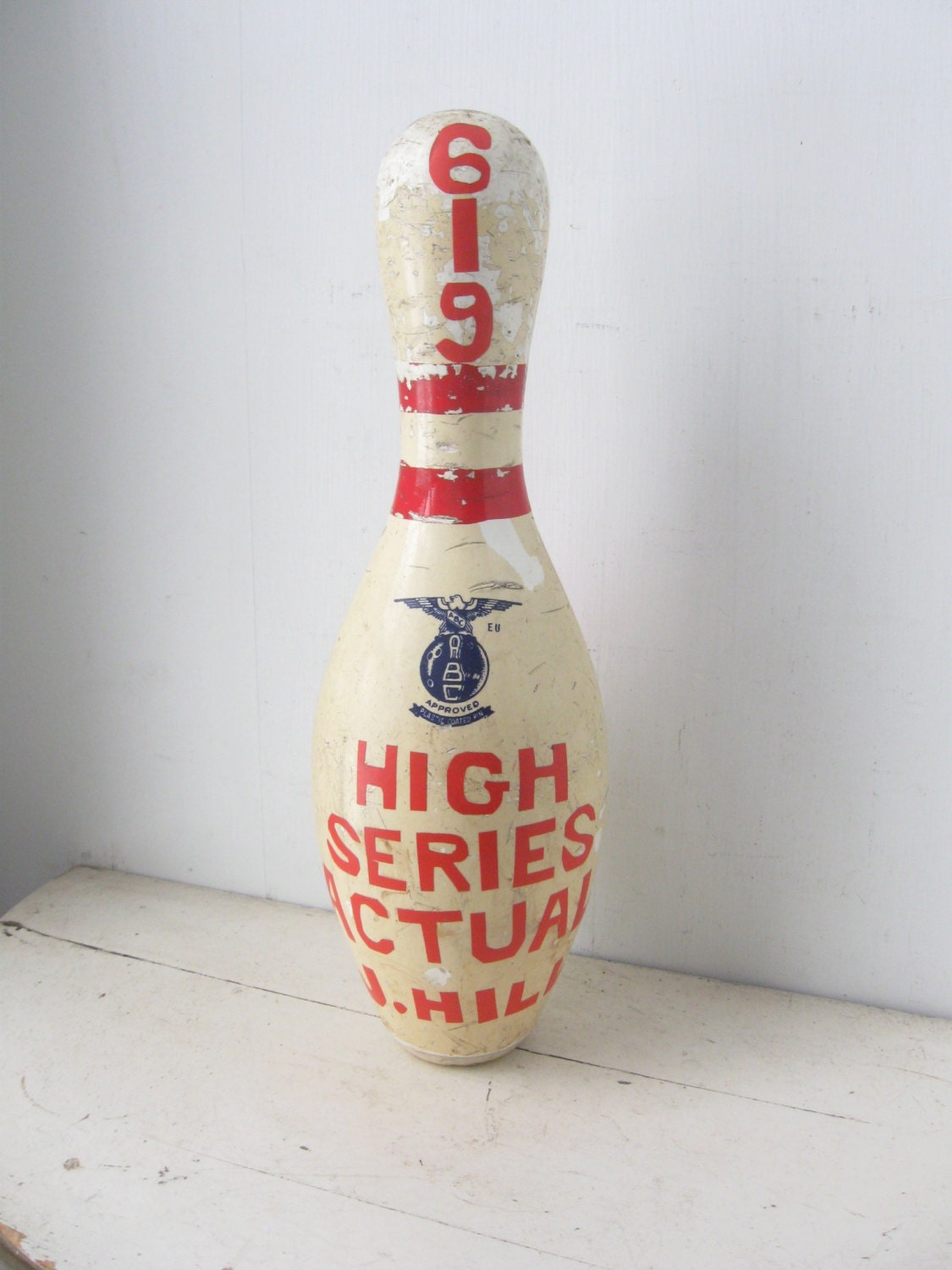King Pin... Retro Bowling Pin by ABC by bigfishlilpond on Etsy