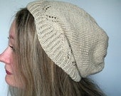 Instant Download pdf pattern Fernly-- Summer Spring hat 4 women knitting pattern by NinDesigns
