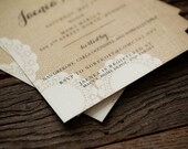 Burlap and Lace Bridal Shower Invitations