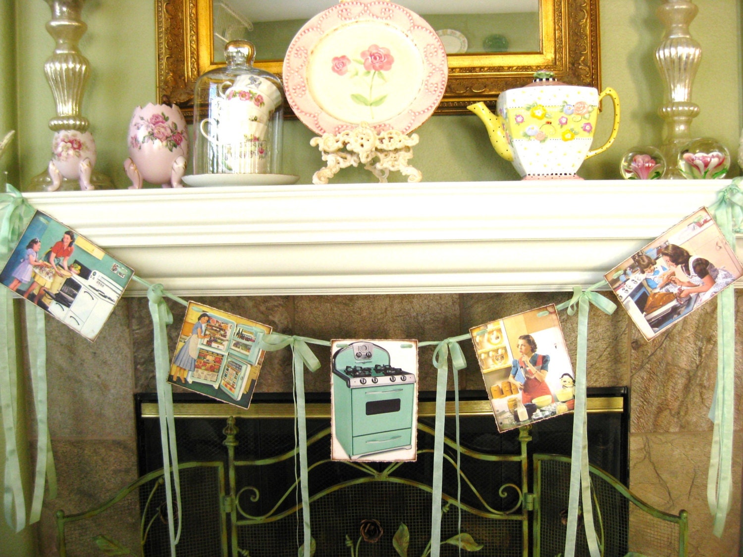 Retro Kitchen Garland Banner Bunting