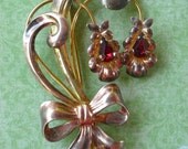 Shabby Sweet Van Dell GF Flower Ribbon Brooch AS IS