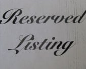 Reserved Listing for Emma