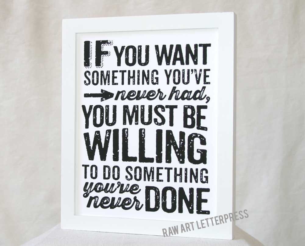 Thomas Jefferson, Black and White Art, Typography, Raw Art Letterpress, Wall Hanging, Graduation, Retirement