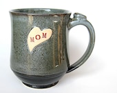 Love Mom mug in black and unique bluish gray :)