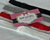 Interchangeable Stretch Elastic Headbands 5/8" Wide Set of 4 infant girl headbands