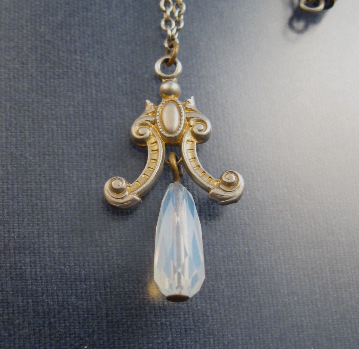 Vintage 1928 Opalescent Drop Pendant
