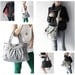 Black Leather shoulder bag, messenger, purse - Elessa bag