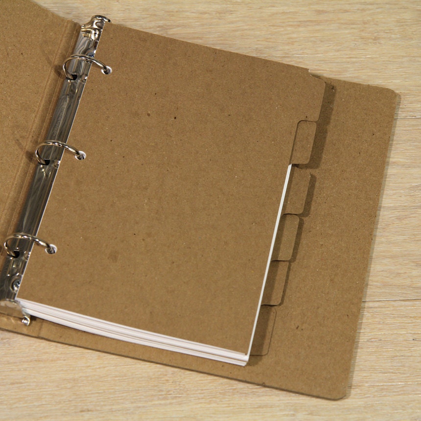 6 tab dividers for mini binder