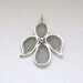 Sea Glass Jewelry - Sterling White and Blue Sea Glass Angel Pendant