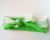 Lime Sherbet Striped Retro BABY Headband