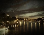 Paris Photograph - Paris, Eiffel Tower, Seine, Chic Decor - Midnight in Paris 8x10