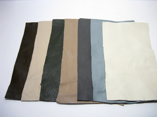 7 leather remnants sized 11 X 6"