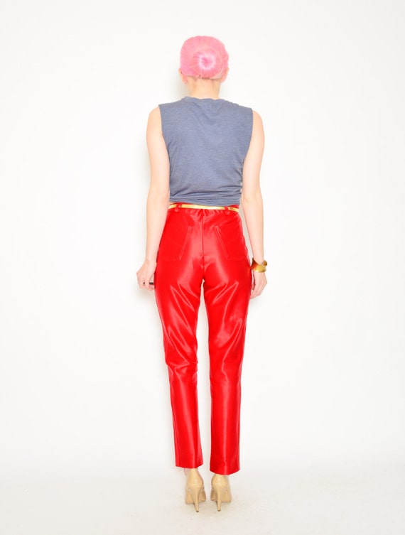 red cigarette pants