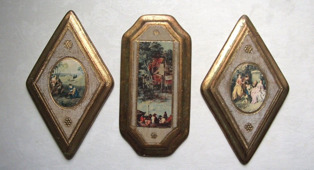 Vintage Italian Wall Plaques - Scenic Italy
