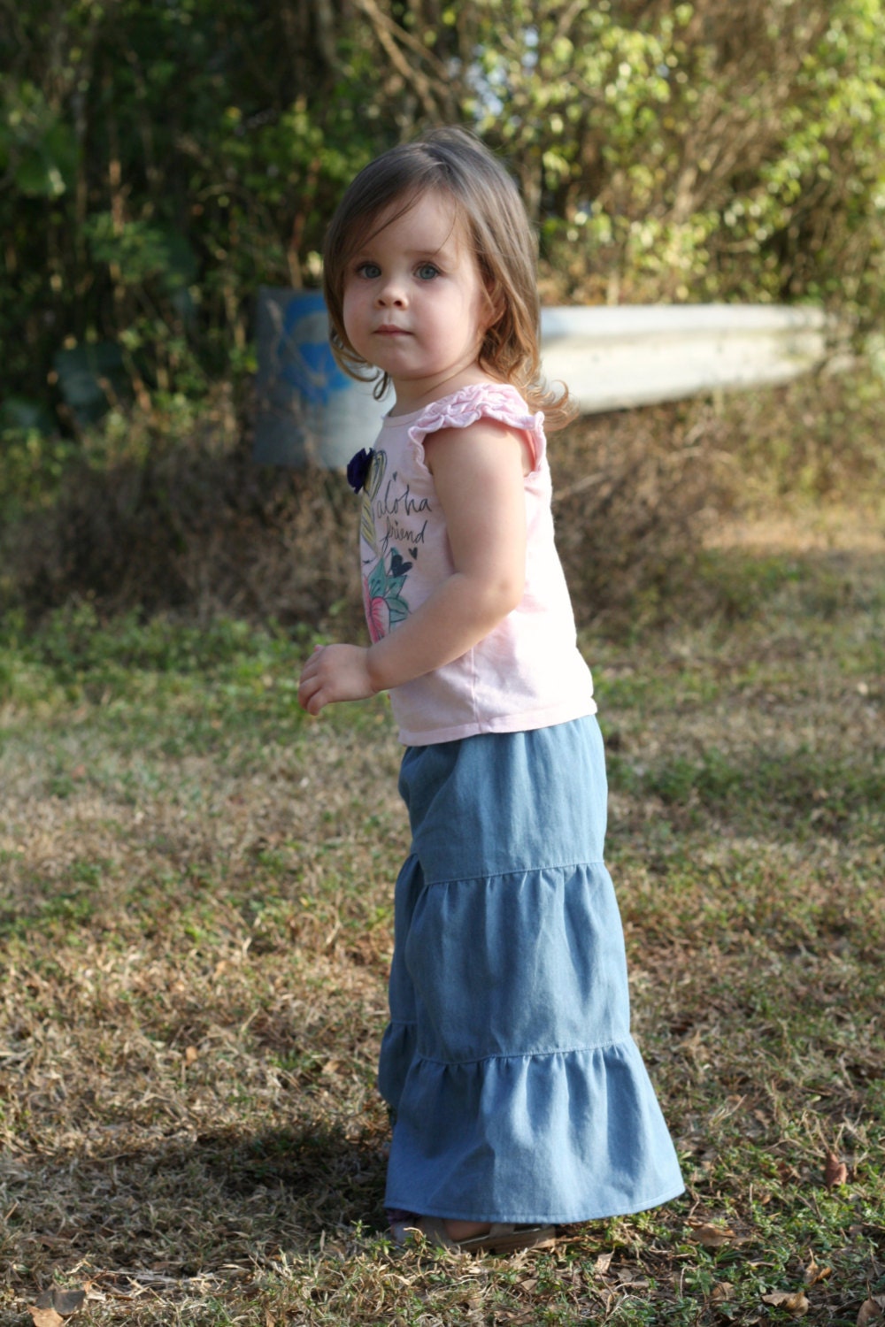 Denim Palazzo Pant