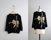 80s sweater / 1980s bow sweater / Wrapped Up sweater