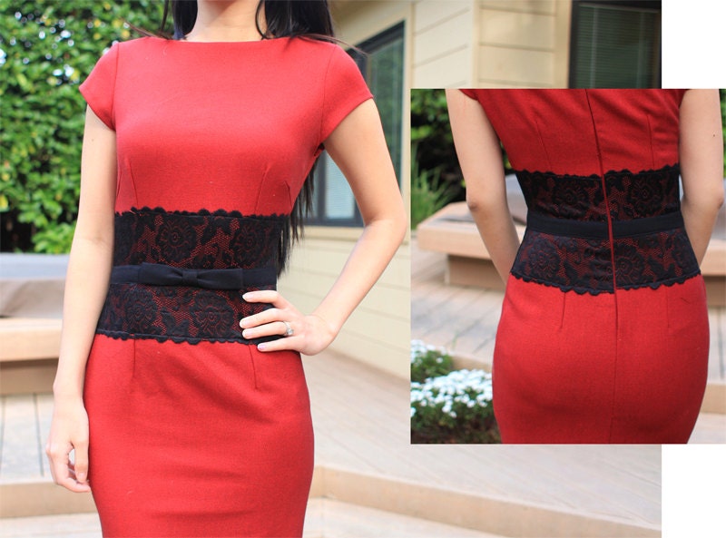 VENICE pencil designer inspired dress custom made wiggle