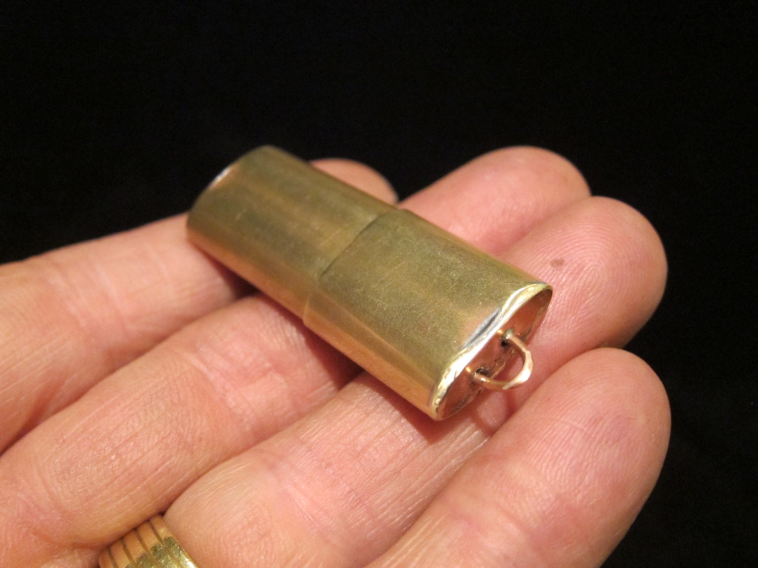 Classic brass Steampunk keyring USB drive