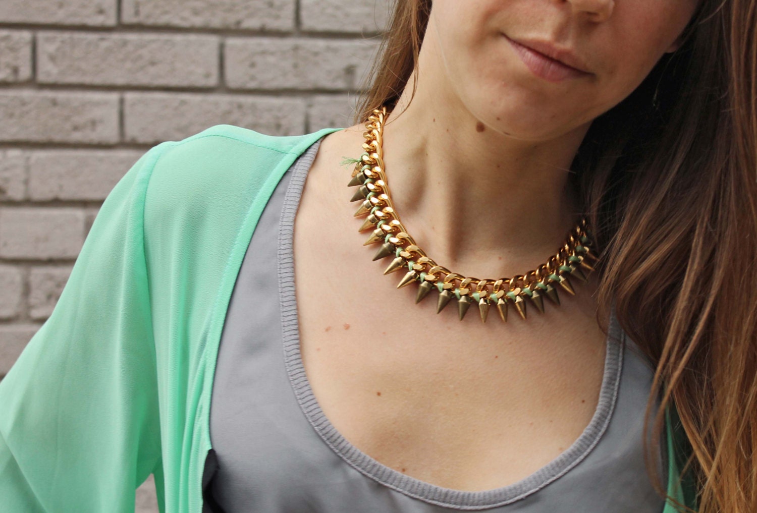 Gold Spike Necklace