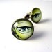 Unique Green Eyes Cuff Links Comic Book Mens Cuffinks