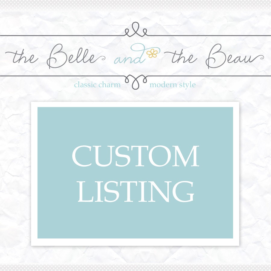 Custom Wedding Order- Reserved for special customer lindseylombard1