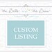 Custom Wedding Order- Reserved for special customer Theresa