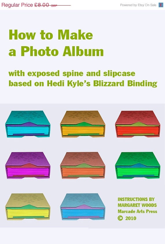 15% OFF Photo Album with Slipcase, PDF, E-book, Tutorial, Instant Download,Origami Bookbinding Tutorial