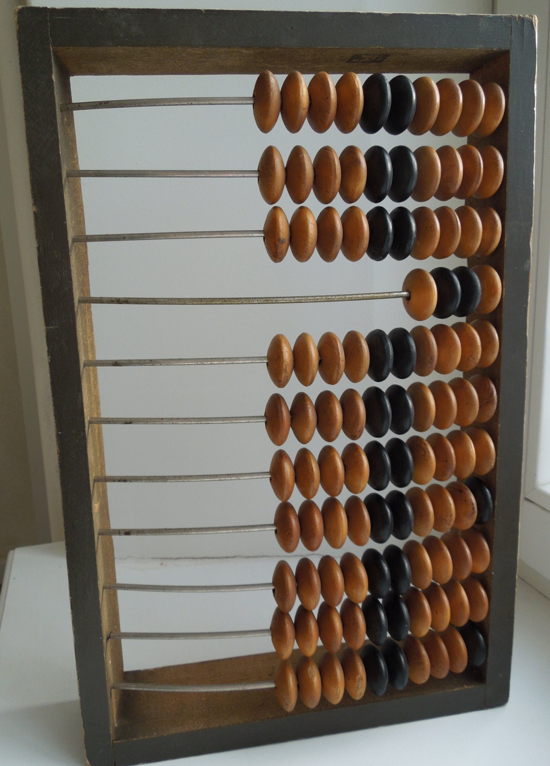 Abacus counting frame vintage Russian USSR/Soviet wooden before 1960s