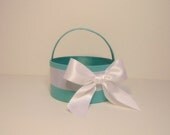 Tiffany Blue Wedding Flower Girl Basket -Customize