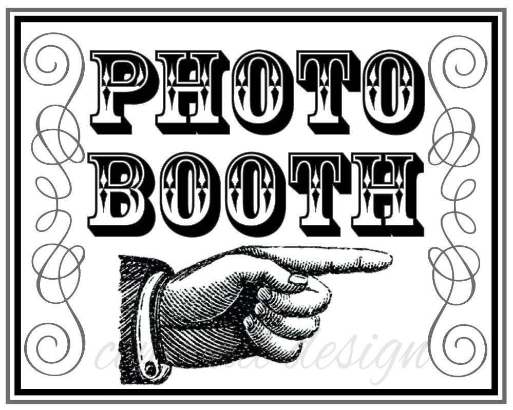 Photo Booth Sign printable photo booth sign by