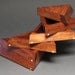 Pivoting Jewelry Box with Weighted Base, 'The Trapezoid Box', Bubinga