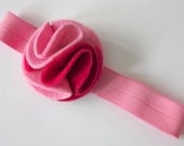 Pink Pouf Felt Flower Headband