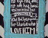 Hand Painted Distressed Chevron 24" Chalkboard Art Piece