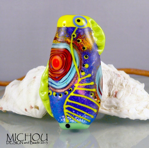 Fish Birdie - Lampwork bead by Michou P. Anderson