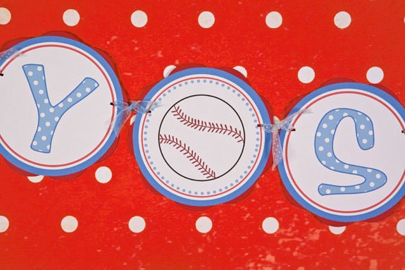Baseball BABY SHOWER Banner - Baby Shower Decorations, Baseball Theme Baby Shower in Blue and Red Il_170x135