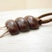 Jasper pendant, Zen style, three stones, on suede cord, with copper findings, all natural materials made in Israel
