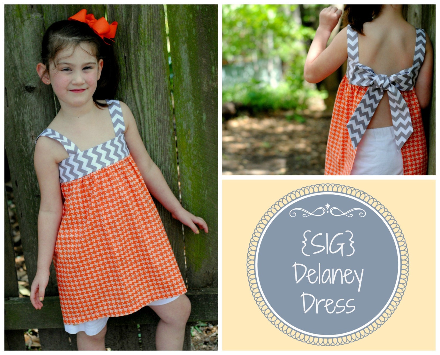 INSTANT DOWNLOAD SIG Delaney Dress/Top Pattern - Size Newborn to 8 Youth