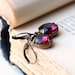 Amethyst Earrings. Vintage Purple Jewel Earrings. Dainty Earrings. Petite Plum