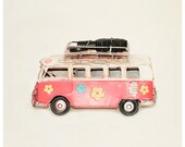 Bon Voyage - 8x8 Fine Art Photography - Pink Van Flowers Home Decor Children Kids Wall Art - Hahnemühle Fine Art Print