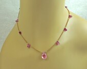 Pink tourmaline necklace