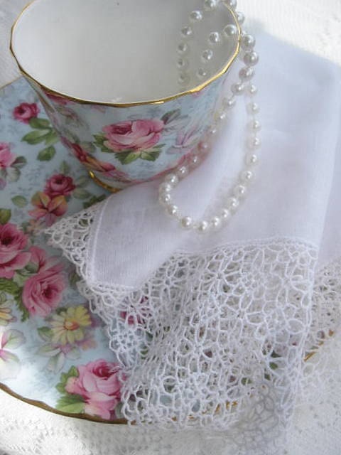 Bridal Handkerchief, Hanky, Tatted, Delicate, Wedding,  Handmade, by mailordervintage on etsy