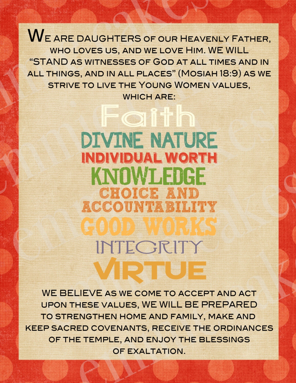 Young Women Values Theme Art Il_570xn
