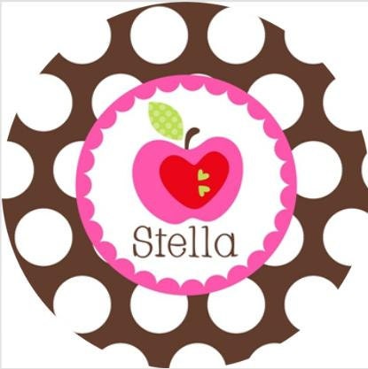 Personalized 10" Melamine Plate--Apple