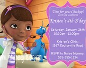 Personalized Doc Mcstuffins Invitation- Digital File- Print as many as you wish