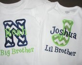 Big Cousin/Little Cousin/Big Brother/Little Brother/Big Sister/Little Sister- Your Choice-Set of 2- choose from many fabric options